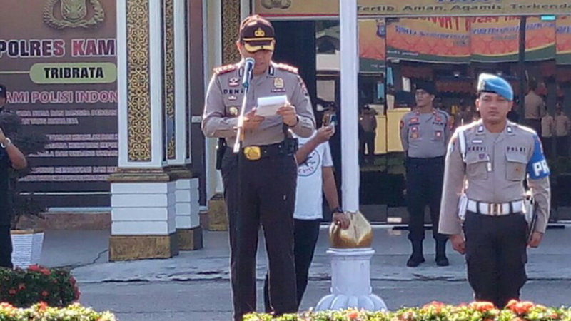 Amankan Pilkades se-Kampar Serentak, Kapolres Sampaikan Amanat